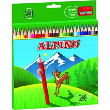 Estuche 24 Lápices de Colores Alpino